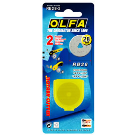 Olfa 28mm Rotary Cutter Blades Two Pack RB28-2