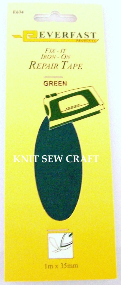Everfast Iron On Fabric Repair Tape Green