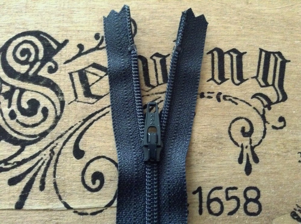 Dark Grey Zip Closed End 7" YKK 18cm Nylon Sliding Fabric Fastener