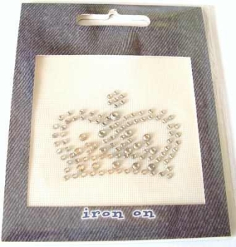 Rhinestone Iron On Motif: Crown