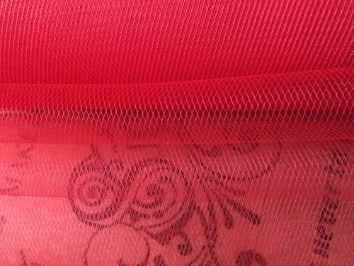 Red Tulle Lightweight Finesse Netting Fabric