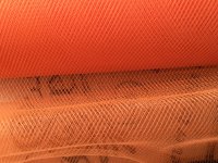 Orange Colour Tulle Structured Crafts Fabric
