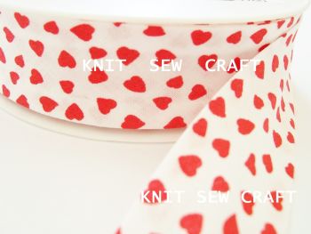 hearts patterned bias binding