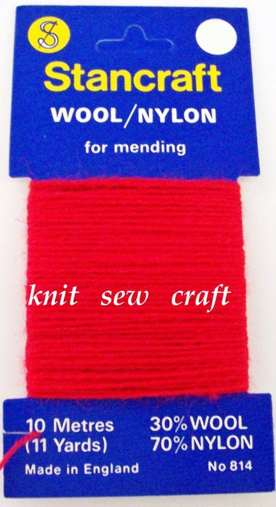 Red Darning Wool - Knitwear Socks Woollens