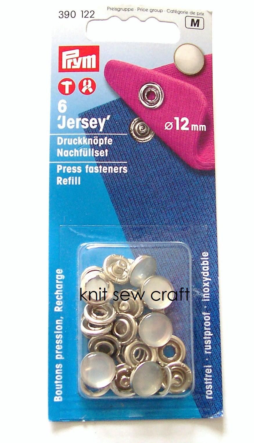 Prym No-Sew Snap Fasteners Jersey Pearl Cap 12 mm 