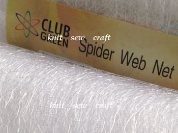 Spider Web Net 15cm Wide White Netting Crafts Material 1m Club Green