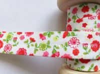 flower pattern bias fabric 18mm pink red yellow floral print 033 1 mtr