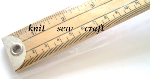 dressmakers wooden metre stick ruler imperial/metric