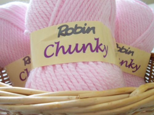 Robin Chunky Knitting Wool 100g Pink
