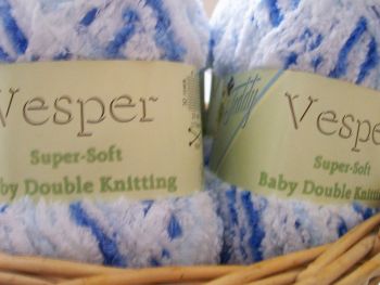 Teddy Vesper Supersoft DK Baby Knitting Wool Blue White