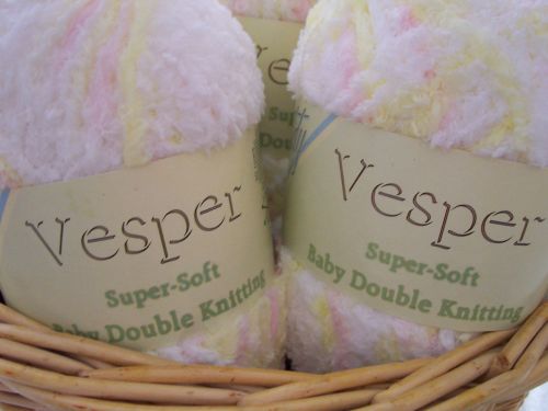 Teddy Vesper Supersoft Baby DK Wool White Pink Lemon
