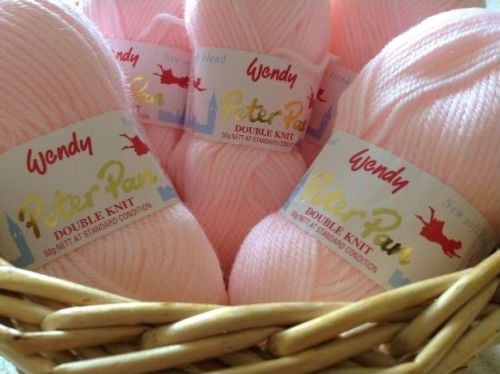 Wendy Peter Pan DK Knitting Wool Baby Pink 50g