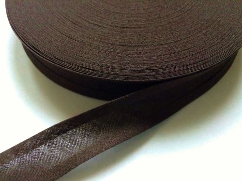 25mm Dark Brown Cotton Bias Tape Per Metre