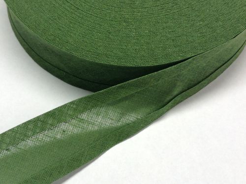 25mm wide sage green cotton bias binding tape