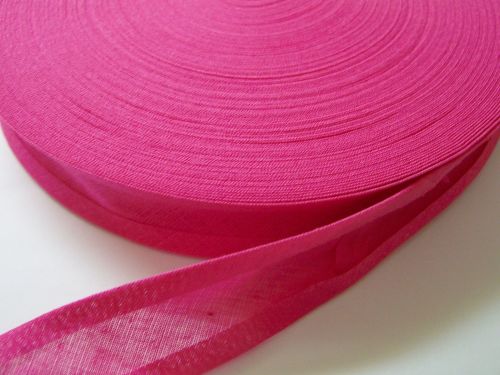 50 metre Reel of Cotton Bias Binding - Shocking Pink
