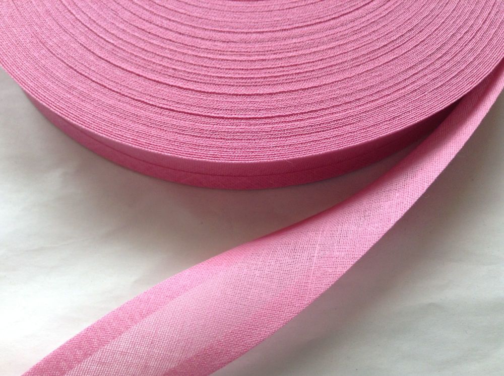 cotton bias binding 50 metre reel - cerise pink
