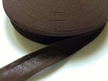 Dark Brown Cotton Bias Binding Tape - Reel