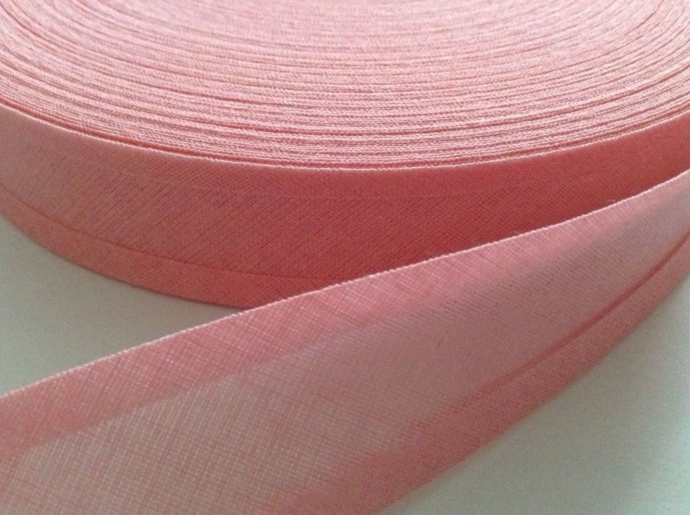 sewing tape by the reel - mid pink - 50 metres