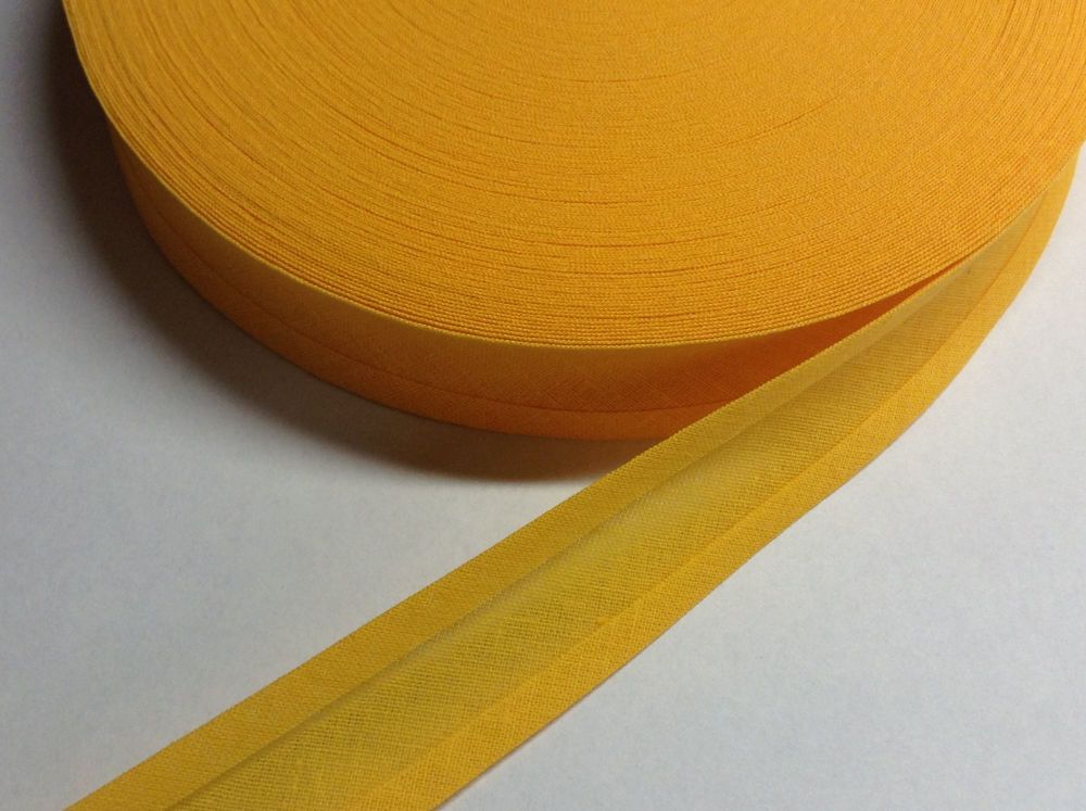 Sunflower Yellow Bias Tape - 50 Metre Reel