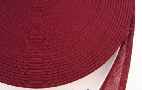 maroon red  bias binding tape 100% cotton fabric trim