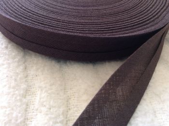 15mm Wide Dark Brown Bias Binding