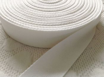 Herringbone Tape White Webbing 38mm Blanket Binding Bag Handles Aprons