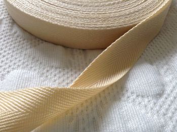 Cream Herringbone Webbing 50 Metre Reel Aprons Bunting Sewing Tape