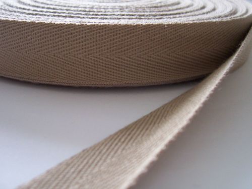 Beige Herringbone Tape 38mm Acrylic Webbing Twill Blankets Bag Handles
