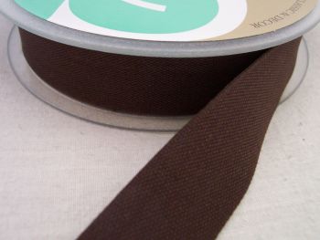 Brown India Tape 25mm Woven Cotton Twill - Aprons Bags