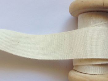 25mmm Natural Ivory Cotton Sewing Tape - Safisa 056