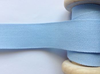 25mm Cotton Tape Safisa 004 Baby Blue Apron Ties Pinafores