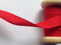 25mm Wide Poppy Red Tape - Safisa Woven Cotton