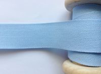 Baby Blue Cotton Twill Tape 14mm Wide Light Blue