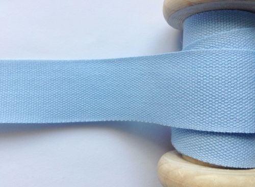 Baby Blue Cotton Twill Tape 14mm Wide Light Blue
