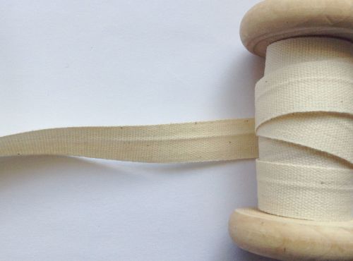 14mm Wide Cotton Sewing Tape - Natural Ivory Safisa