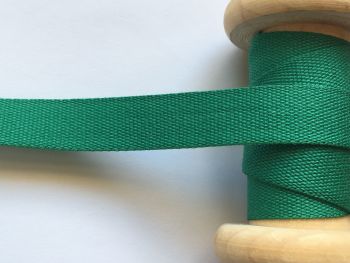 14mm Dark Green Cotton Tape Aprons Pinafores Ties Half Metre