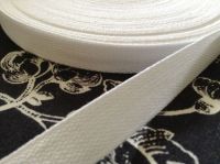 13mm White Cotton Tape - By The Reel