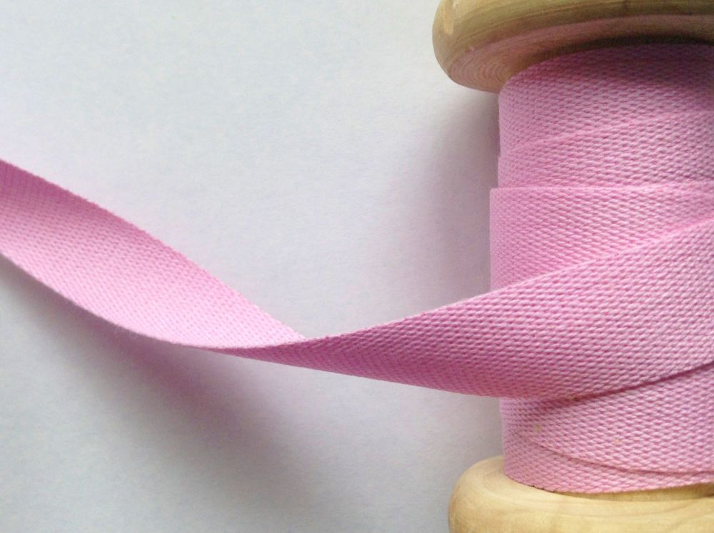 14mm Baby Pink Cotton Tape Aprons Pinafores Ties