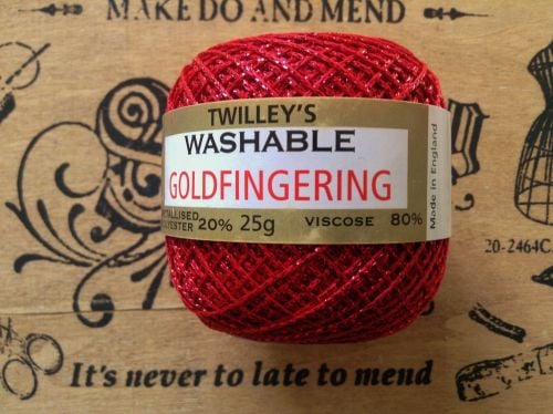 Twilleys Goldfingering Metallic Thread - Red
