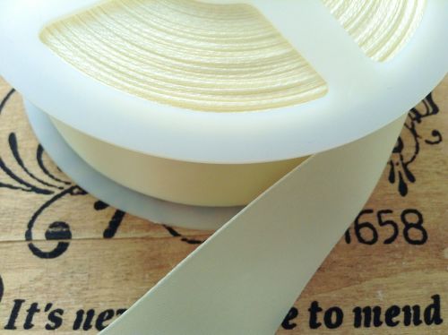 Blanket Binding 72mm Pre Folded Cream Satin Ribbon Half Metre