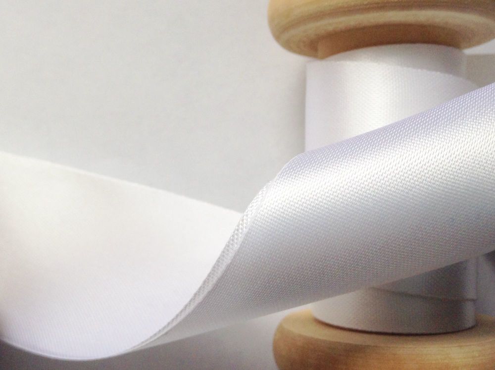 Blanket Binding Pre Folded White Satin Trimming Ribbon Half Metre