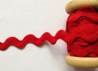 Poppy Red Ric Rac Braid Trimming Ribbon Large Sold Per Metre