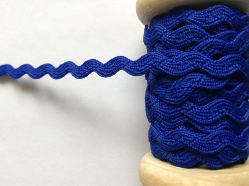 Ric Rac Ribbon 7mm Royal Blue Sewing Aprons Skirts Crafts Trim Metre
