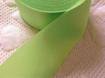 Apple Green Satin Ribbon 48mm Wide Sold Per Metre