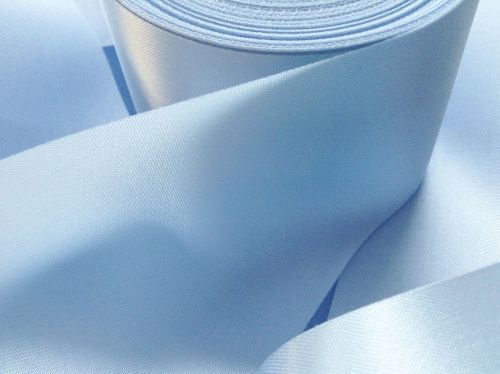 sky blue satin ribbon 72mm wide for sewing blanket binding trimming 3m