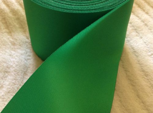 Green Satin Blanket Binding Ribbon 72mm Wide Emerald Fabric Edging 1m