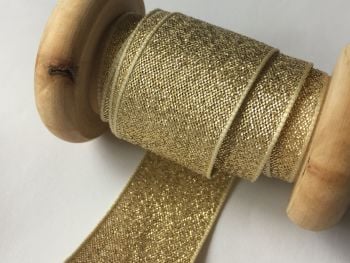 Berisfords Ribbon 1 Metre x 25mm Gold Lame