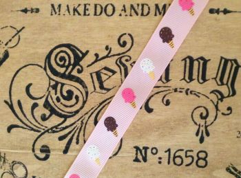 Grosgrain Ribbon - Bertie's Bows Ice Cream Pattern