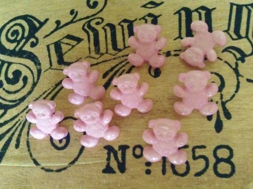 Baby Pink Teddy Bear Shaped Buttons