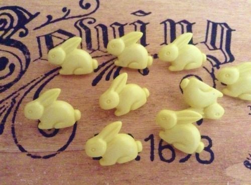 Yellow Bunny Rabbit Buttons